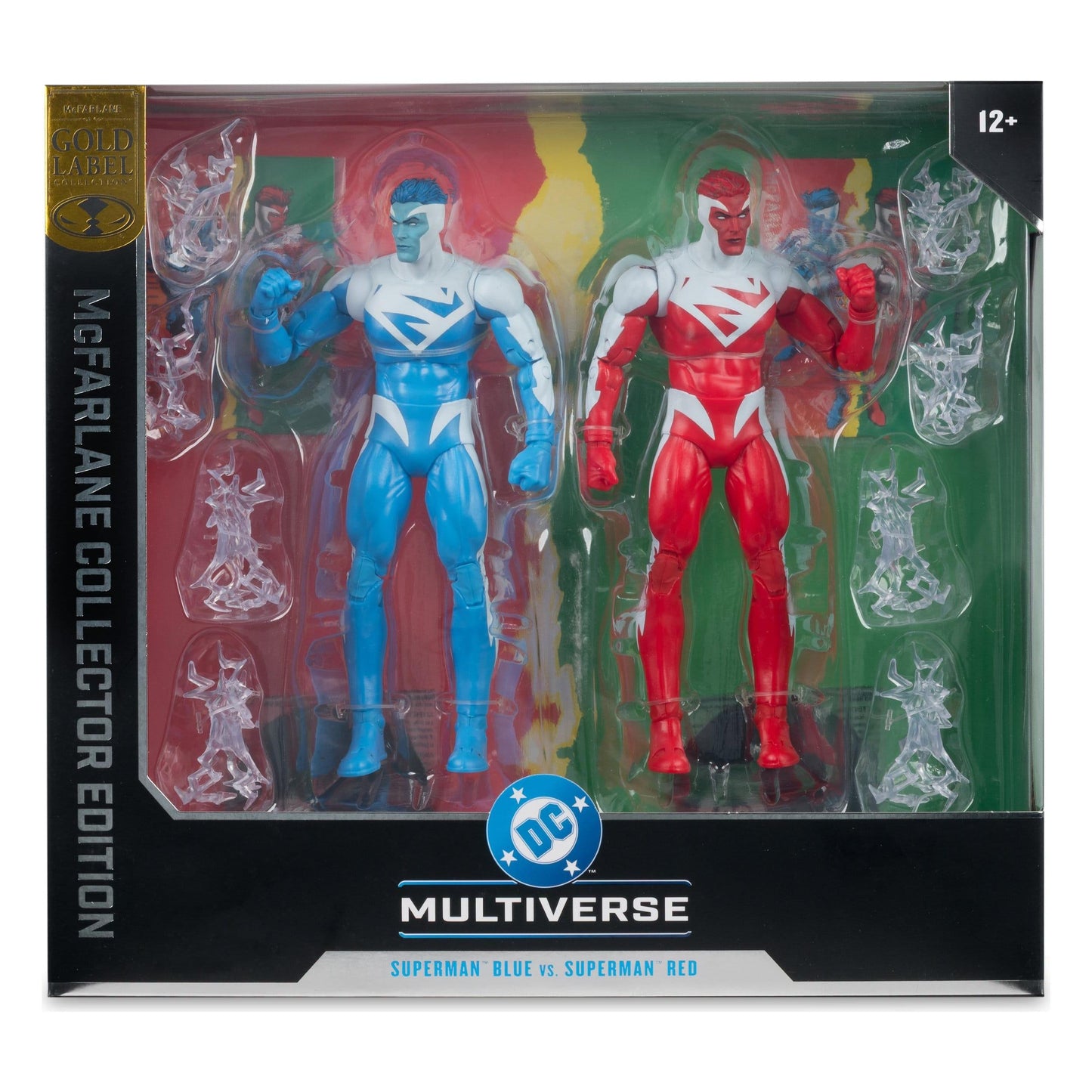 McFarlane Toys DC Multiverse 2-Pack Superman Blue vs. Superman Red (Gold Label) Action Figures PRE-ORDER