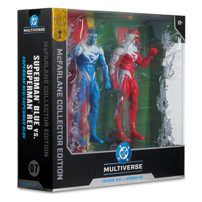 McFarlane Toys DC Multiverse 2-Pack Superman Blue vs. Superman Red (Gold Label) Action Figures PRE-ORDER