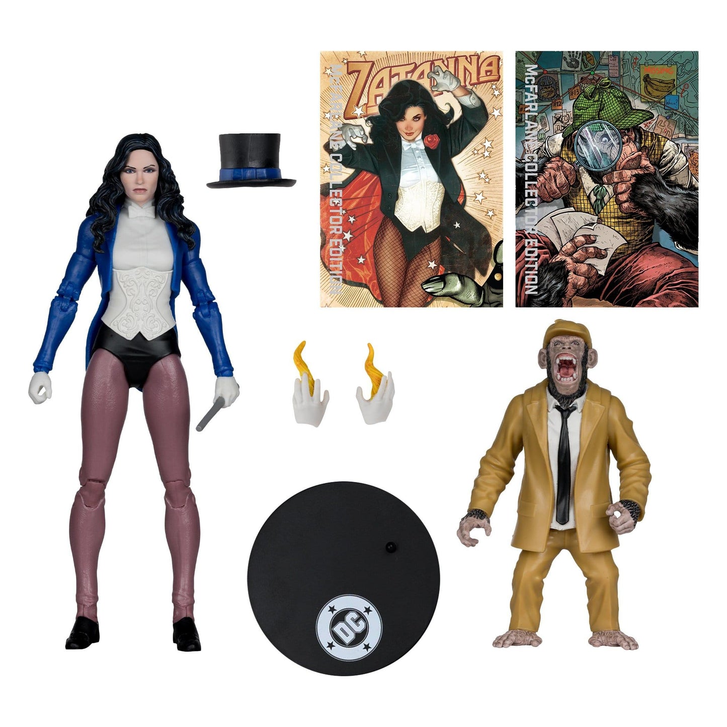 McFarlane Toys DC Multiverse Collector Edition Action Figure - Zatanna with Detective Chimp #53 PRE-ORDER
