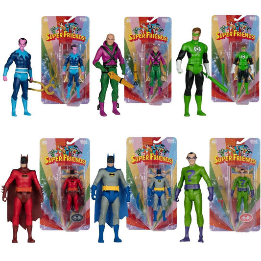 McFarlane Toys DC Retro Super Friends Action Figures Wave 12 - Complete Set Of 6 PRE-ORDER