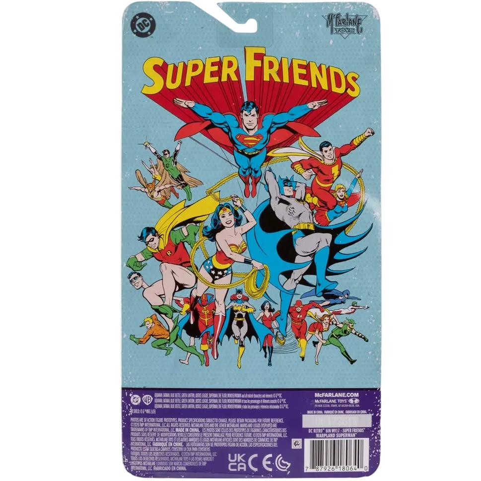 McFarlane Toys DC Retro Super Friends Warpland Superman (Red Platinum Chase) Action Figure PRE-ORDER