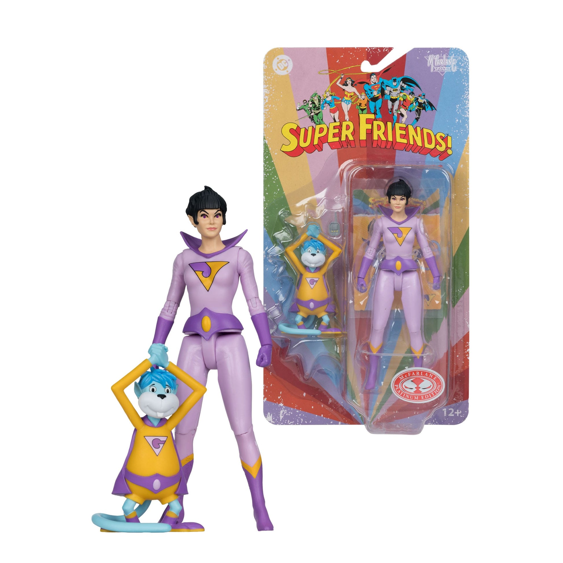 McFarlane Toys DC Retro Super Friends Wave 14 Action Figure - Jayna & Gleek (Red Platinum Chase) PRE-ORDER