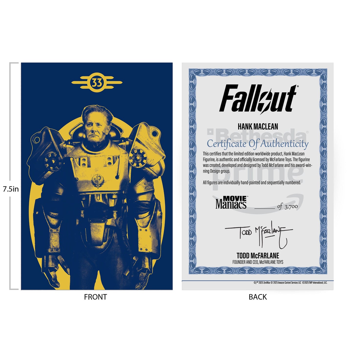 McFarlane Toys Fallout Season 2 Movie Maniacs Action Figure - Hank MacLean (Red Platinum Edition) PRE-ORDER