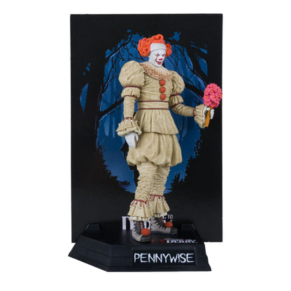McFarlane Toys IT: Welcome To Derry Movie Maniacs Figure - Pennywise (Flashback) (Gold Label) PRE-ORDER