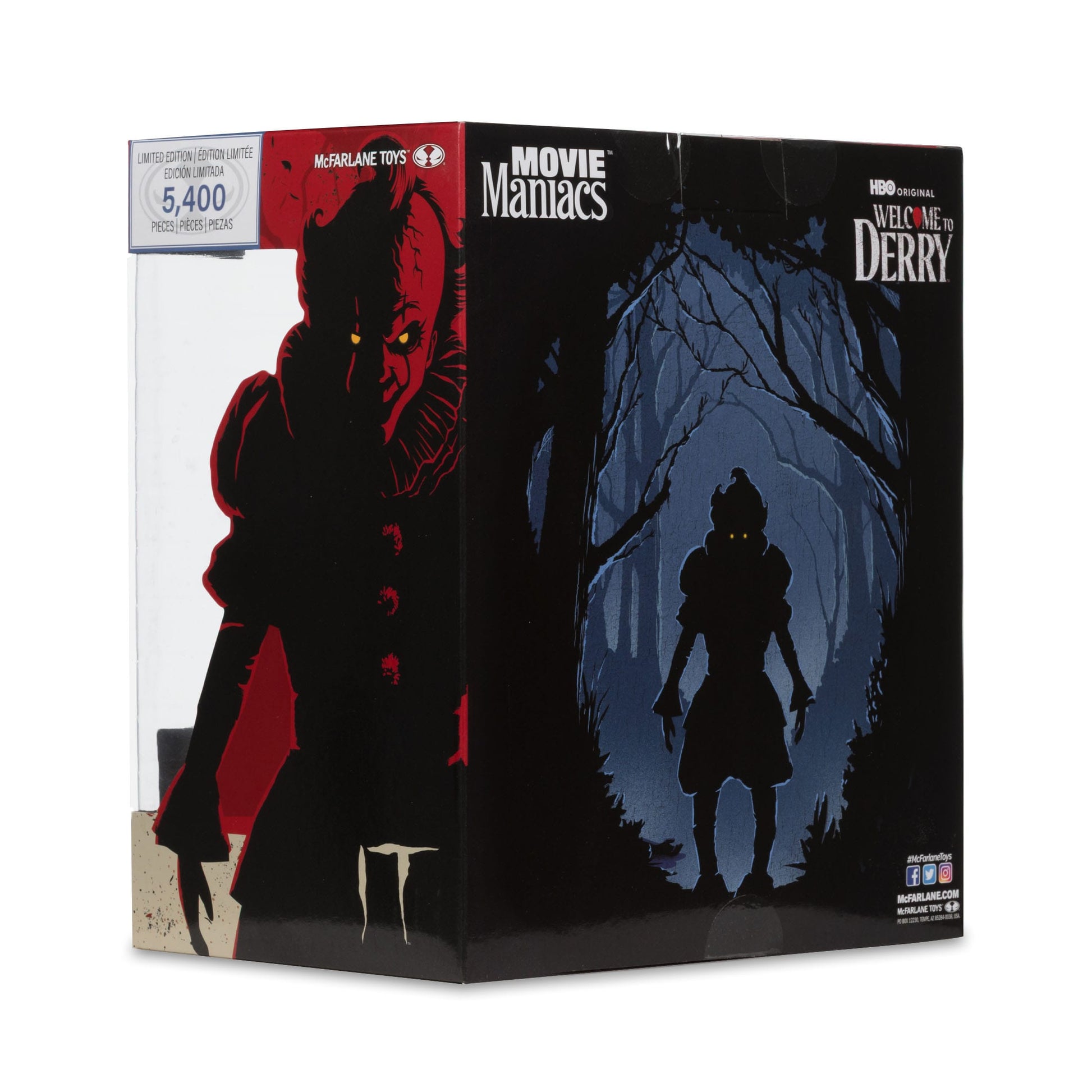 McFarlane Toys IT: Welcome To Derry Movie Maniacs Figure - Pennywise (Flashback) (Gold Label) PRE-ORDER