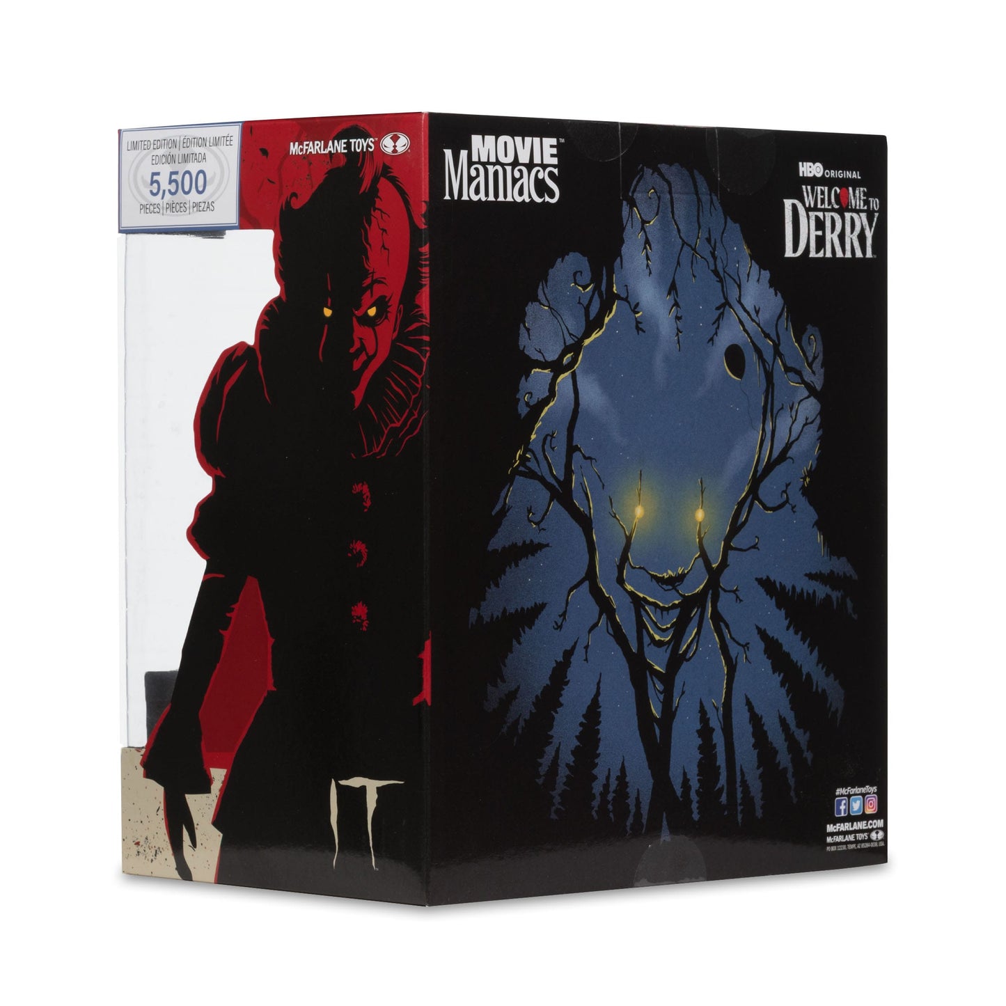McFarlane Toys IT: Welcome To Derry Movie Maniacs Figure - Pennywise (Gold Label) PRE-ORDER