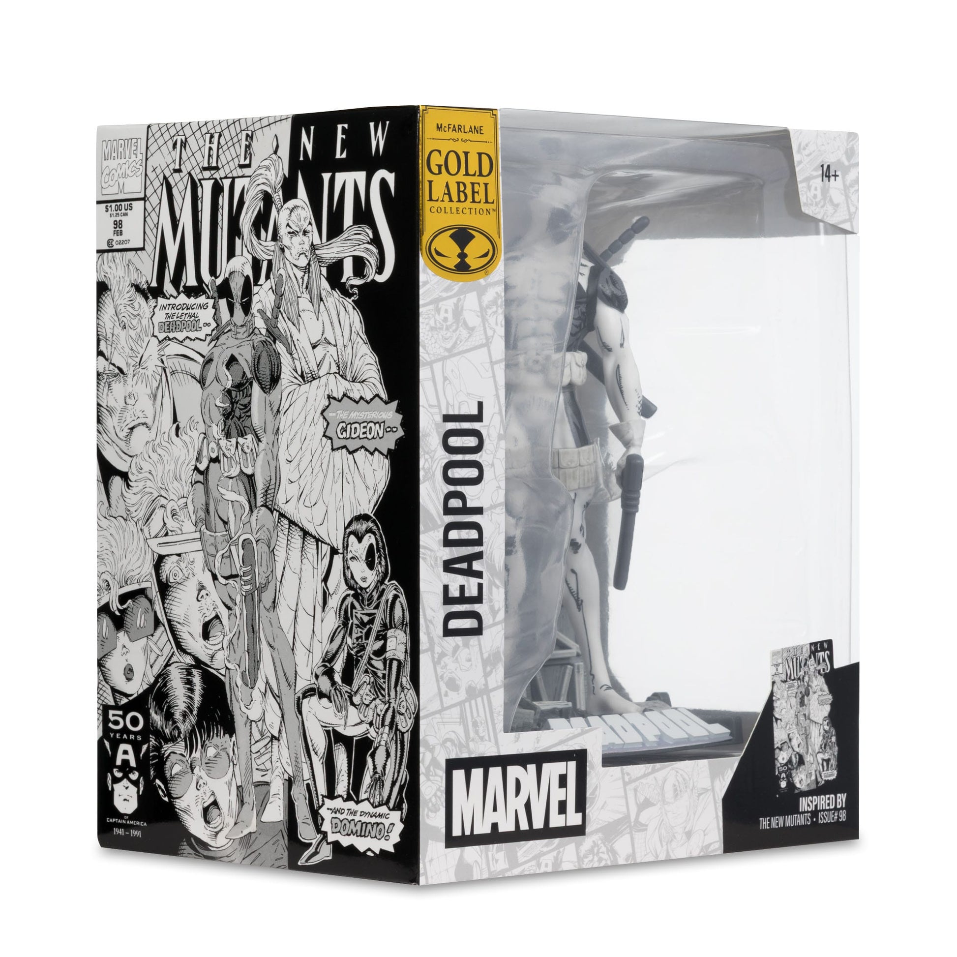 McFarlane Toys Marvel Collection PVC Statue 1/10 - Deadpool (The New Mutants #98) (Line Art) (Gold Label) PRE-ORDER