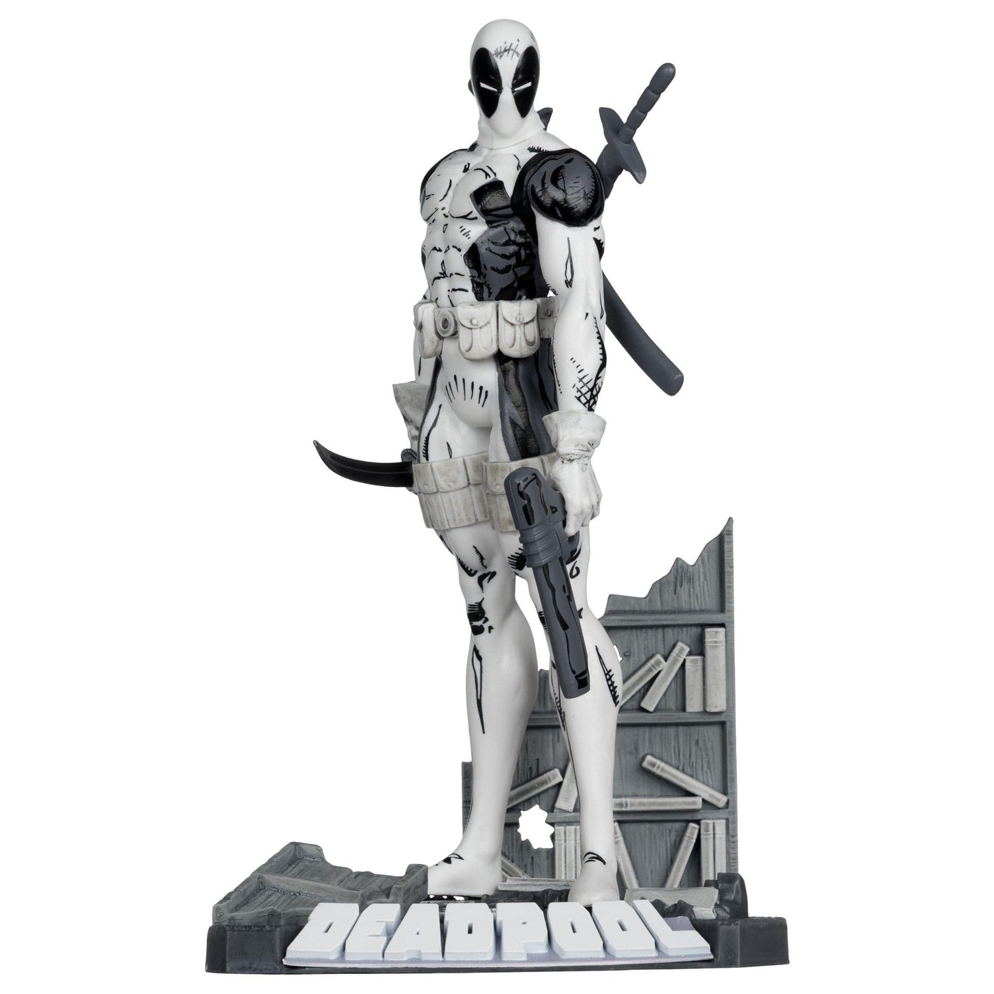 McFarlane Toys Marvel Collection PVC Statue 1/10 - Deadpool (The New Mutants #98) (Line Art) (Gold Label) PRE-ORDER