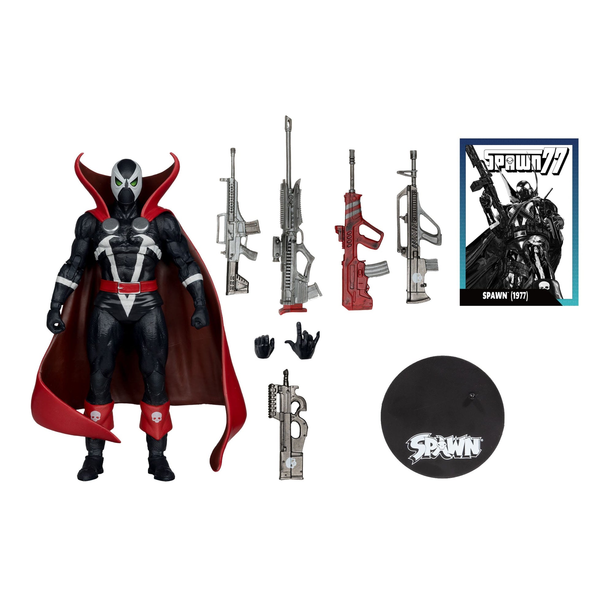 McFarlane Toys Spawn Page Punchers Action Figure - Spawn (1977 Red & Black) (Red Platinum Edition) PRE-ORDER