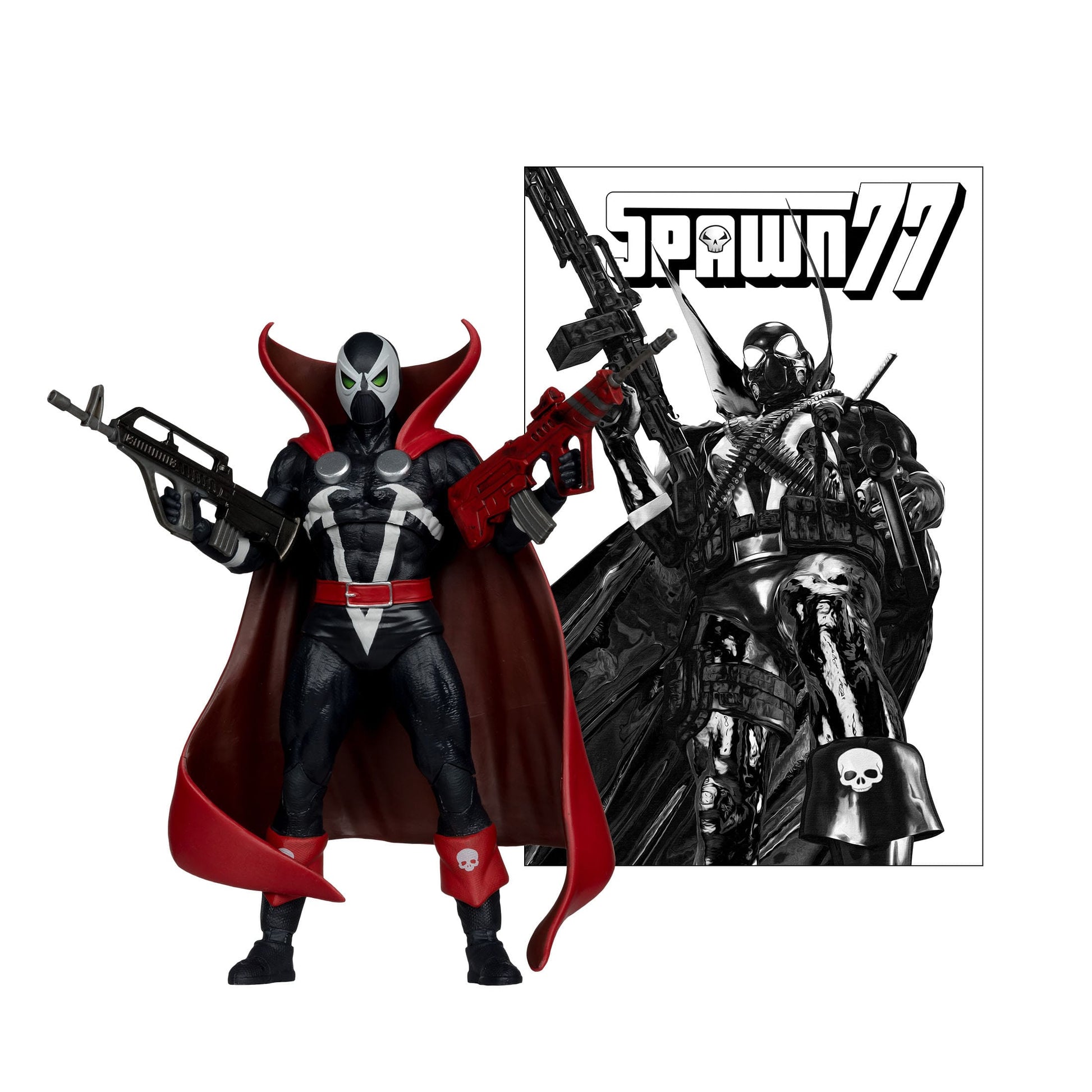 McFarlane Toys Spawn Page Punchers Action Figure - Spawn (1977 Red & Black) (Red Platinum Edition) PRE-ORDER