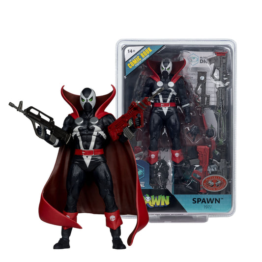 McFarlane Toys Spawn Page Punchers Action Figure - Spawn (1977 Red & Black) (Red Platinum Edition) PRE-ORDER