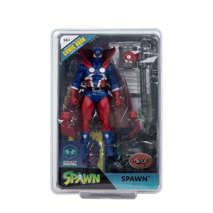 McFarlane Toys Spawn Page Punchers Action Figure - Spawn (1977 Red & Blue) (Red Platinum Edition) PRE-ORDER