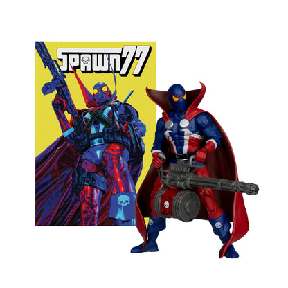McFarlane Toys Spawn Page Punchers Action Figure - Spawn (1977 Red & Blue) (Red Platinum Edition) PRE-ORDER