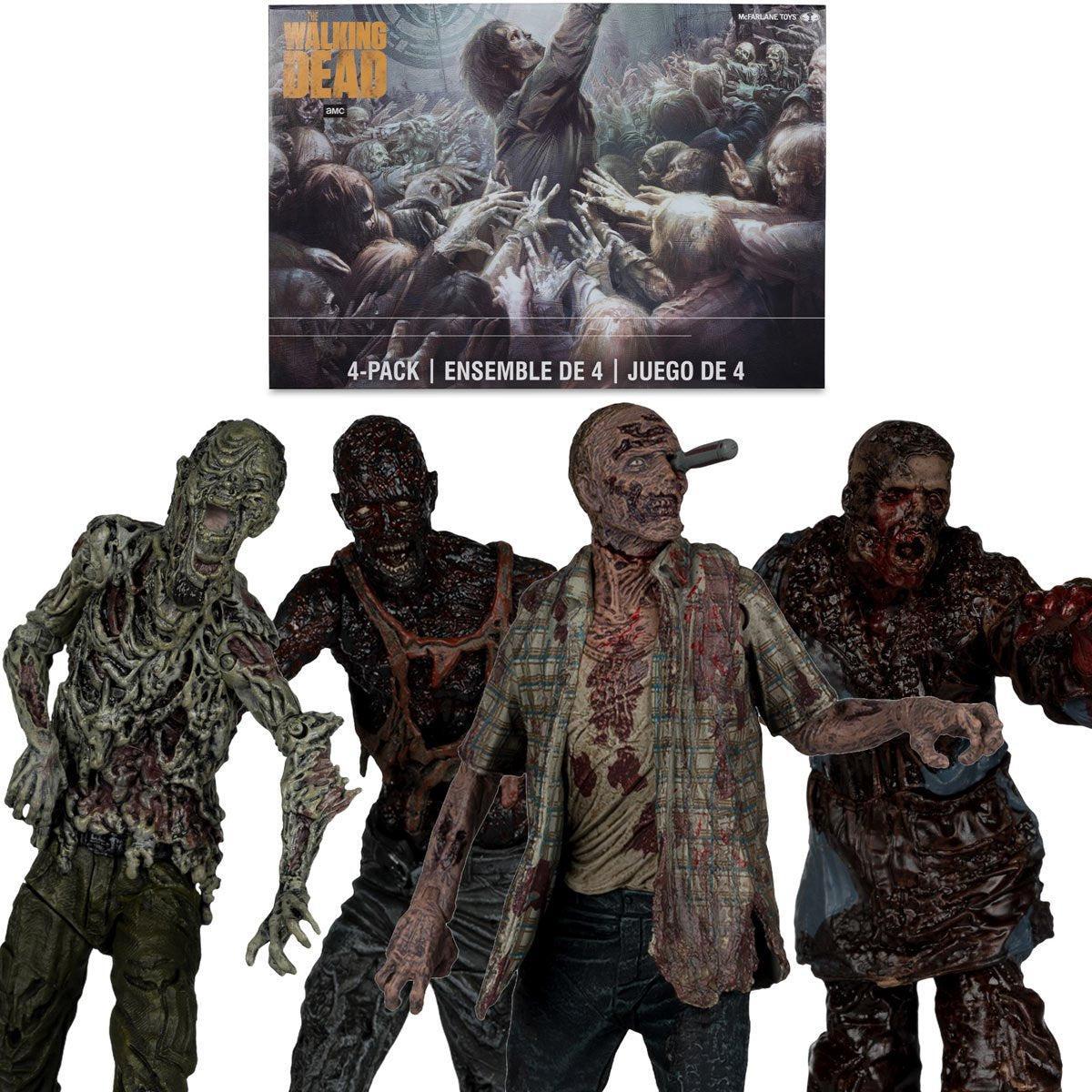 McFarlane Toys The Walking Dead Walkers 4-Pack Action Figure Set
