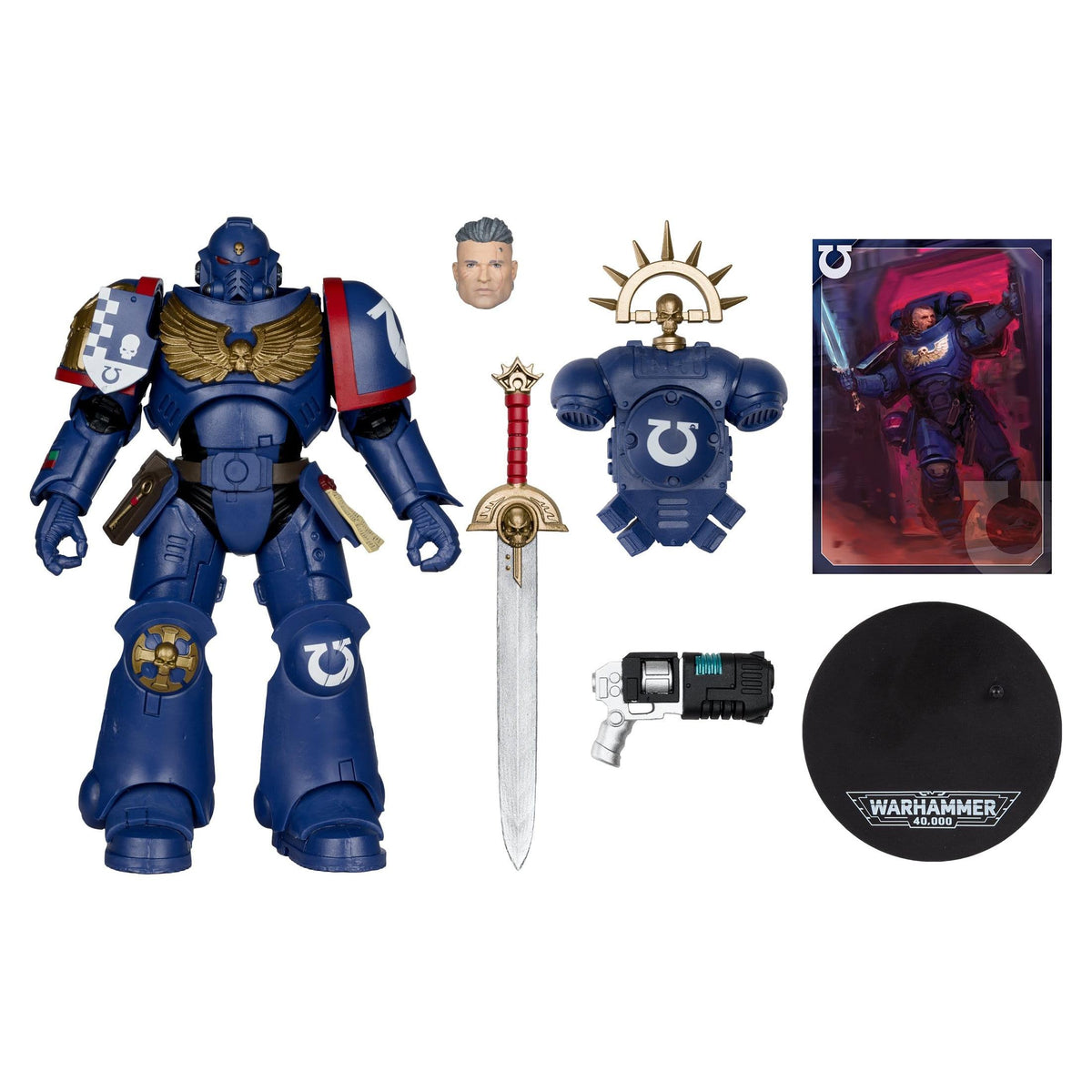 McFarlane Toys Warhammer 40,000 Total War 3rd Company Lieutenant (Ultramarines) Action Figure PRE-ORDER