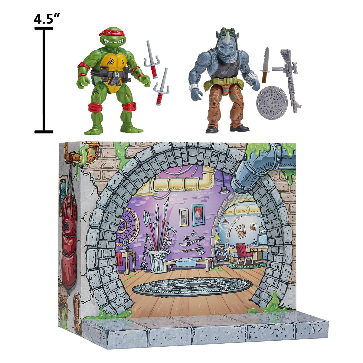 Playmates Toys Teenage Mutant Ninja Turtles 1988 Remastered Raphael vs. Rocksteady Action Figures PRE-ORDER