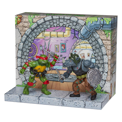 Playmates Toys Teenage Mutant Ninja Turtles 1988 Remastered Raphael vs. Rocksteady Action Figures PRE-ORDER