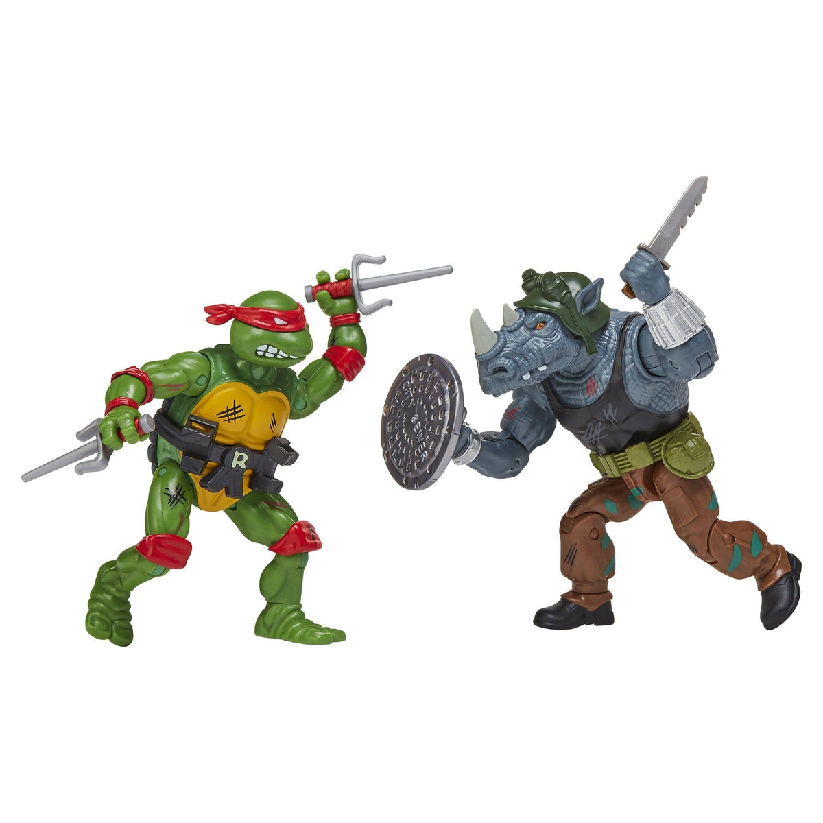 Playmates Toys Teenage Mutant Ninja Turtles 1988 Remastered Raphael vs. Rocksteady Action Figures PRE-ORDER