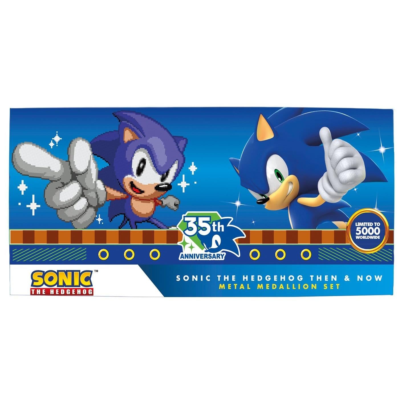 Sonic the Hedgehog 35th Anniversary Then & Now Limited Edition Medallion Set PRE-ORDER