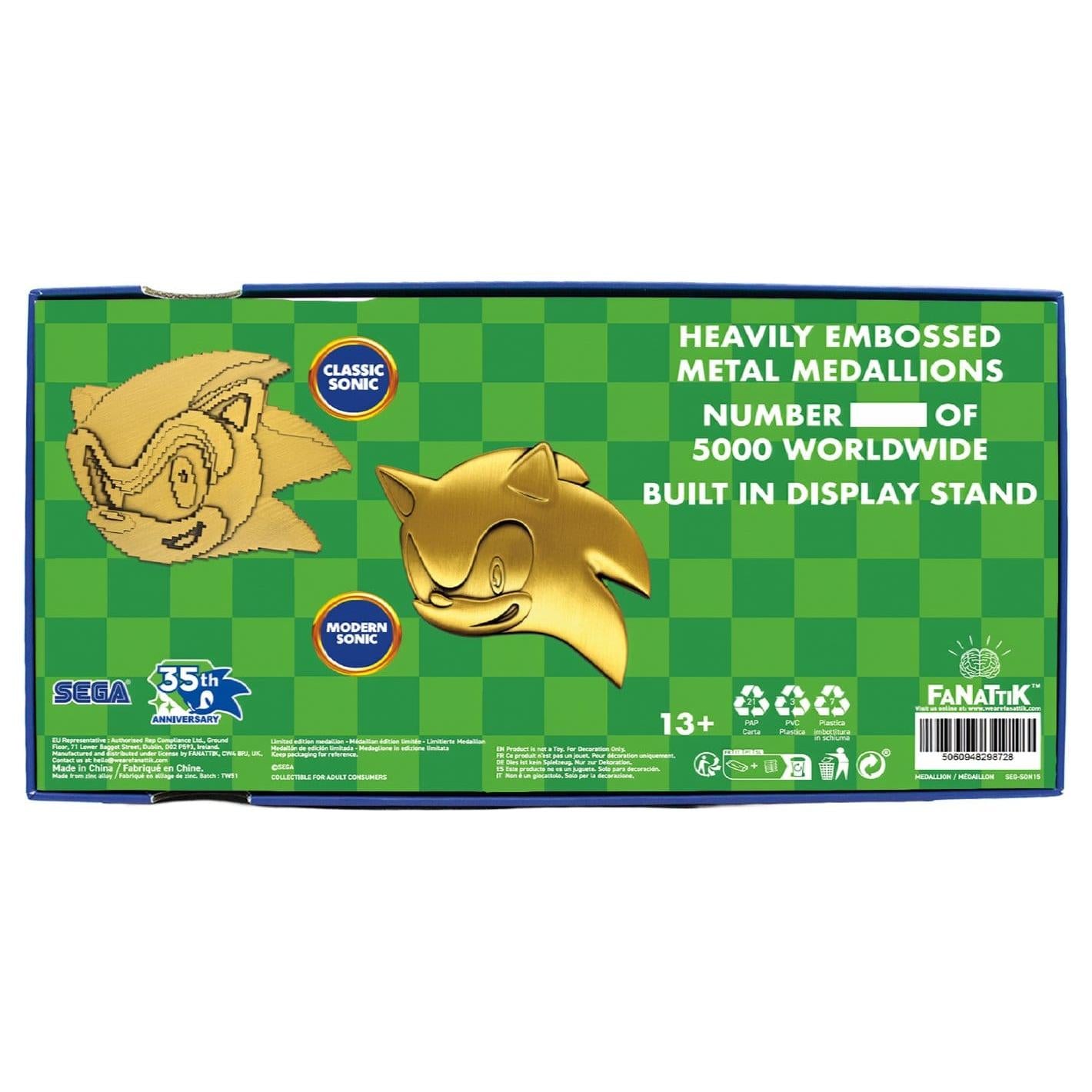 Sonic the Hedgehog 35th Anniversary Then & Now Limited Edition Medallion Set PRE-ORDER