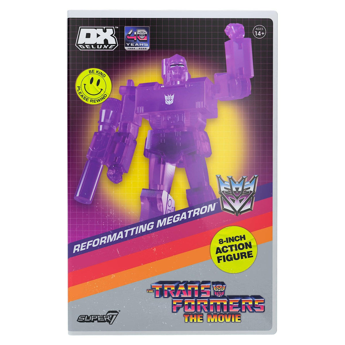 Super7 Deluxe Transformers The Movie Reformatting Megatron (VHS Packaging) Action Figure PRE-ORDER