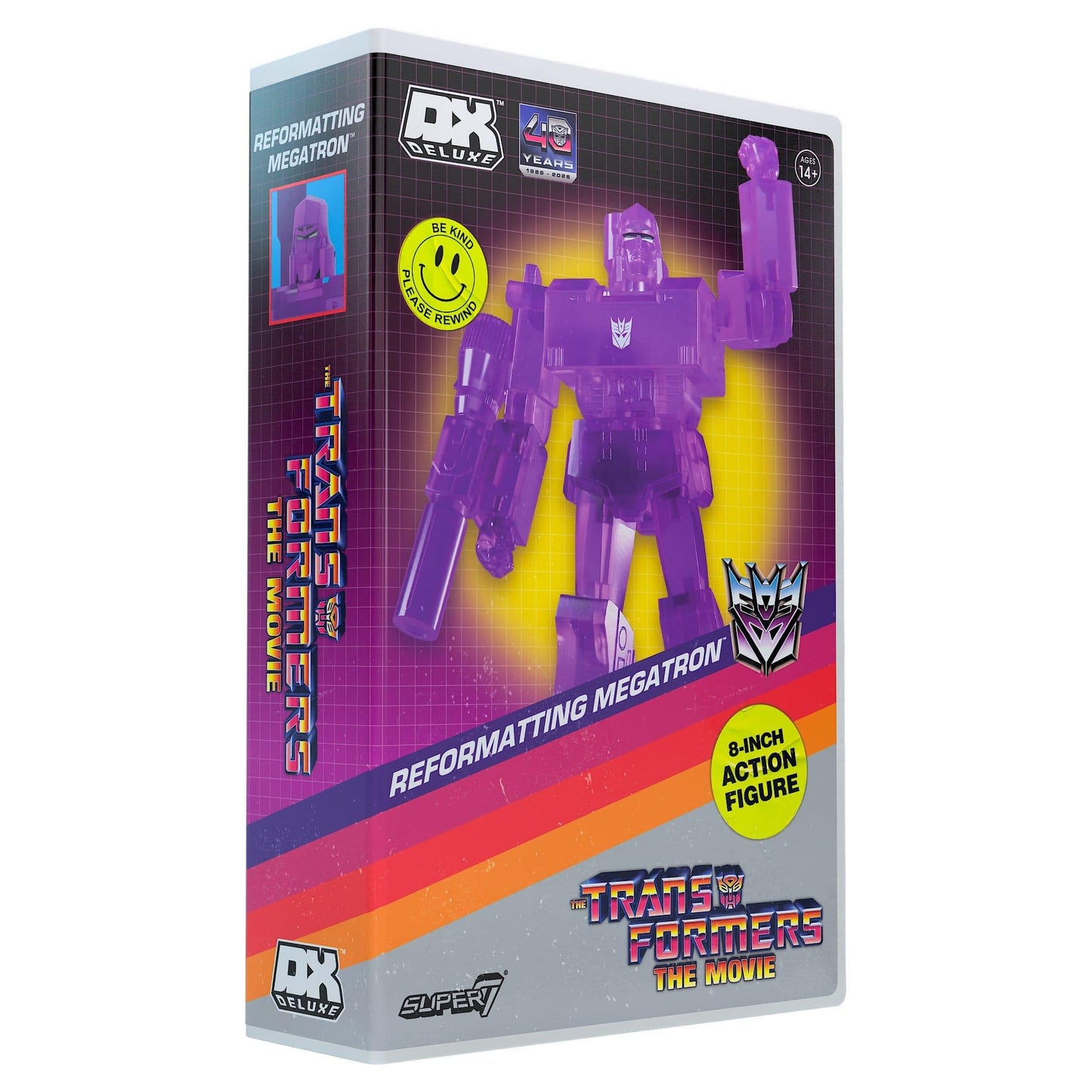 Super7 Deluxe Transformers The Movie Reformatting Megatron (VHS Packaging) Action Figure PRE-ORDER