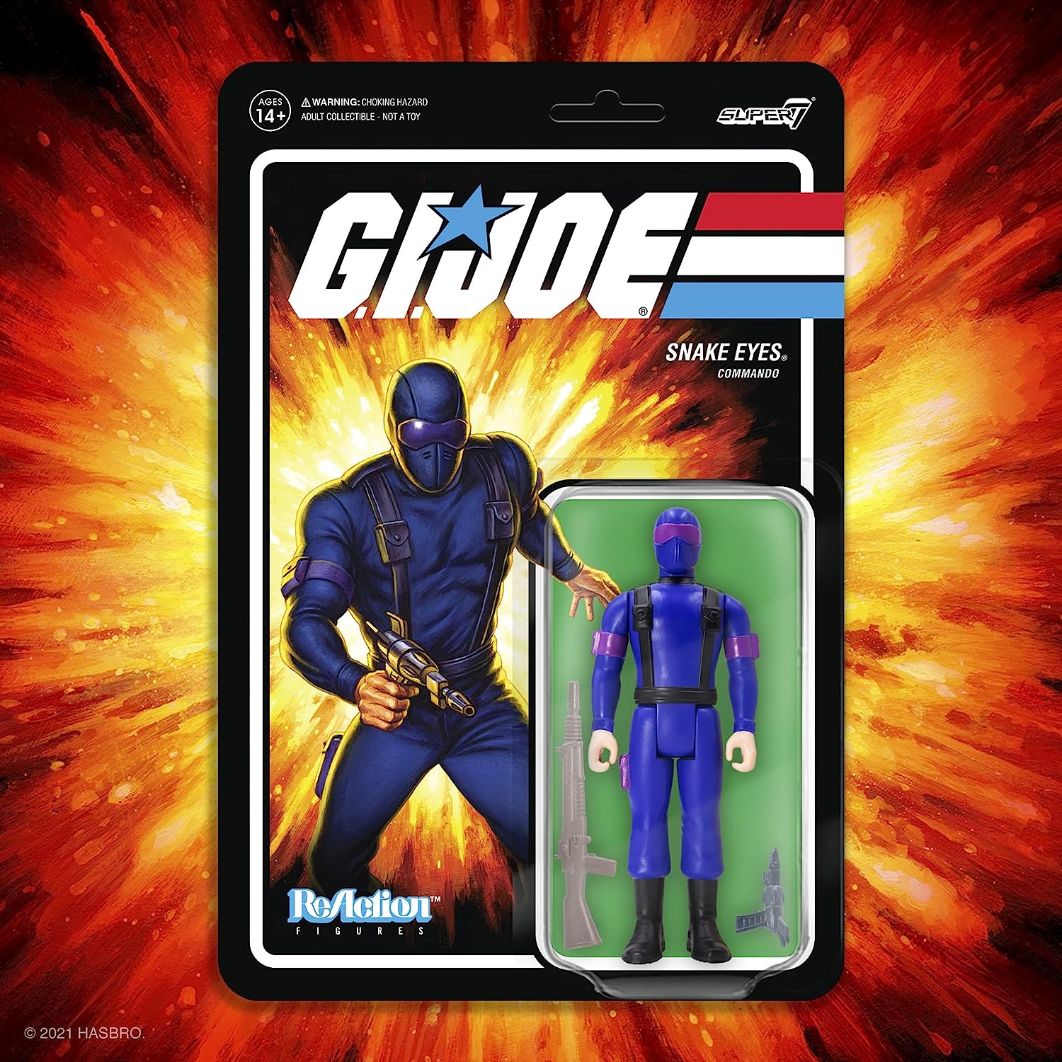 Super7 G.I. Joe ReAction Figura Onda 5 - Duca Gladiatore Combattimento, 9.5 Cm, Con Accessori Luminescenti, Da Collezione