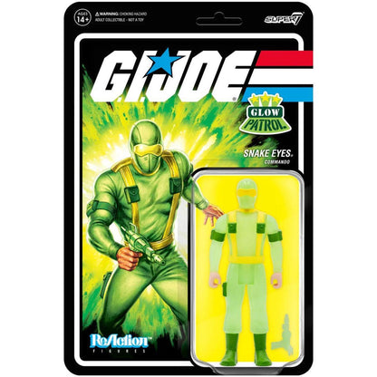 Super7 G.I. Joe Snake Eyes (Glow Patrol) Action Figure