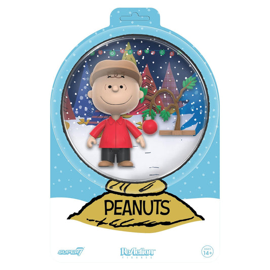 Super7 Peanuts ReAction Charlie Brown and Sad Tree (Snow Globe Card Back) Action Figure PRE-ORDER