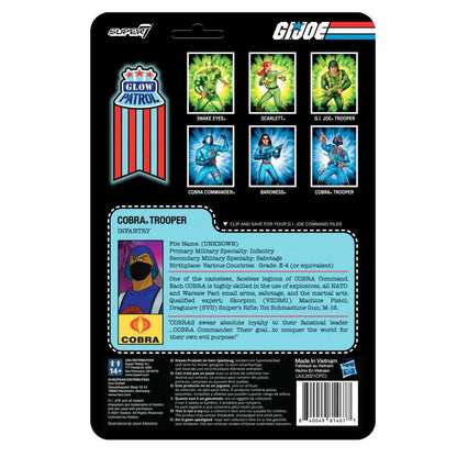 Super7 ReAction G.I. Joe Cobra Trooper Y-Back (Glow Patrol) Action Figure