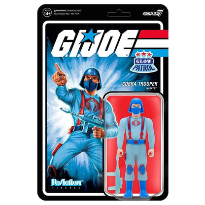 Super7 ReAction G.I. Joe Cobra Trooper Y-Back (Glow Patrol) Action Figure
