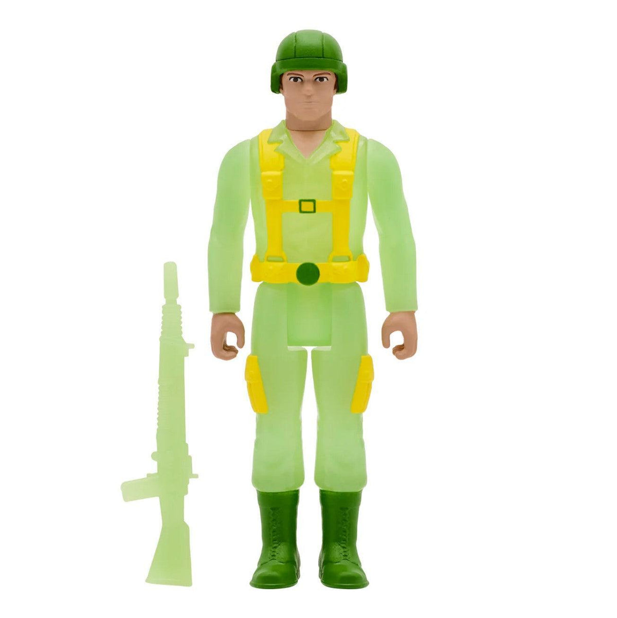 Super7 ReAction G.I. Joe Greenshirt Trooper (Glow Patrol) Action Figure