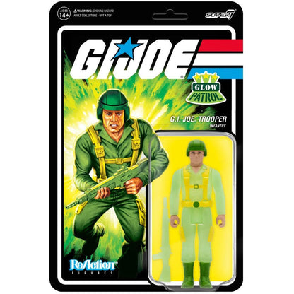 Super7 ReAction G.I. Joe Greenshirt Trooper (Glow Patrol) Action Figure