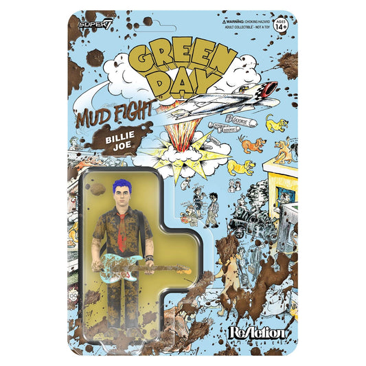 Super7 ReAction Green Day Billie Joe Armstrong (Mud Fight) Action Figure PRE-ORDER