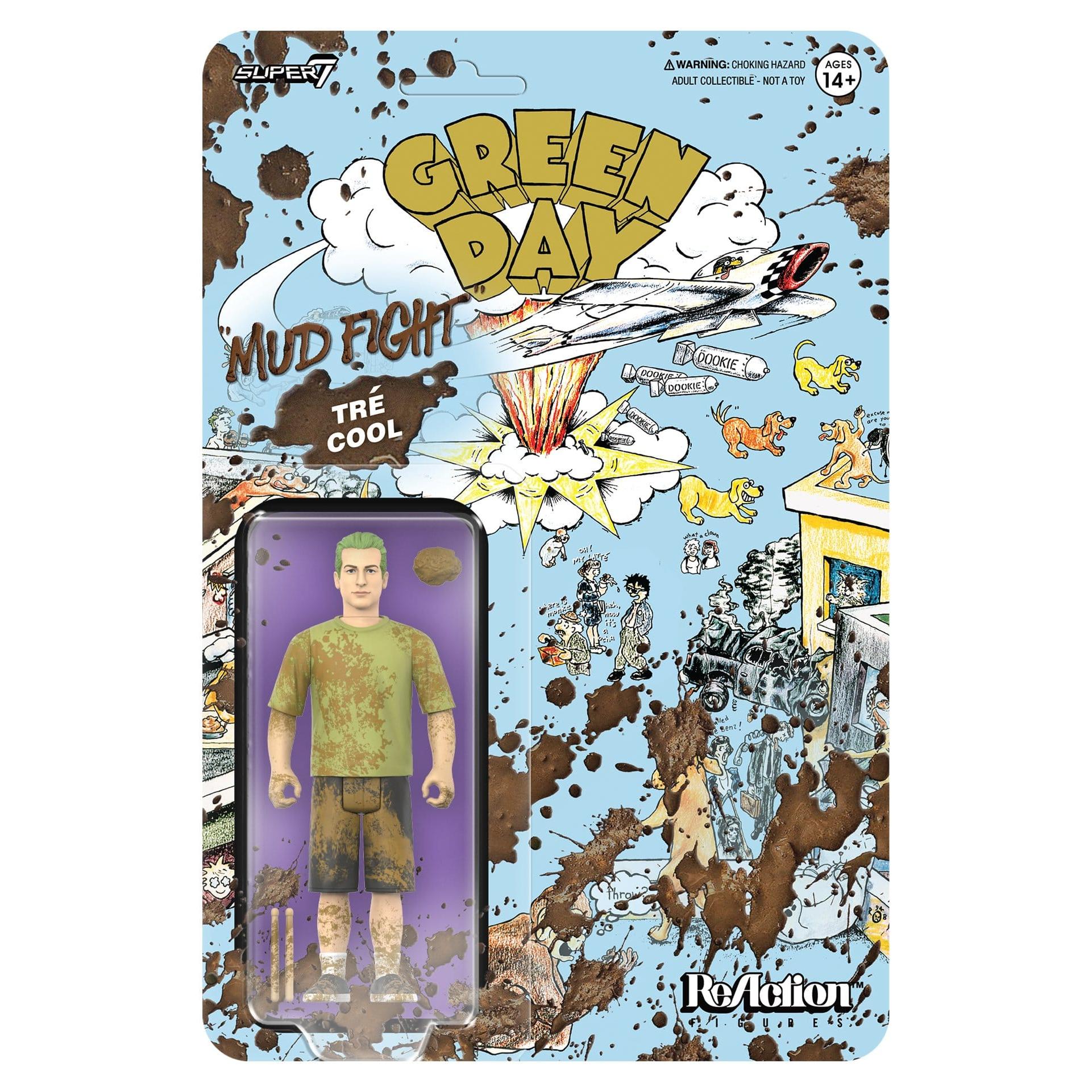 Super7 ReAction Green Day Tré Cool (Mud Fight) Action Figure PRE-ORDER