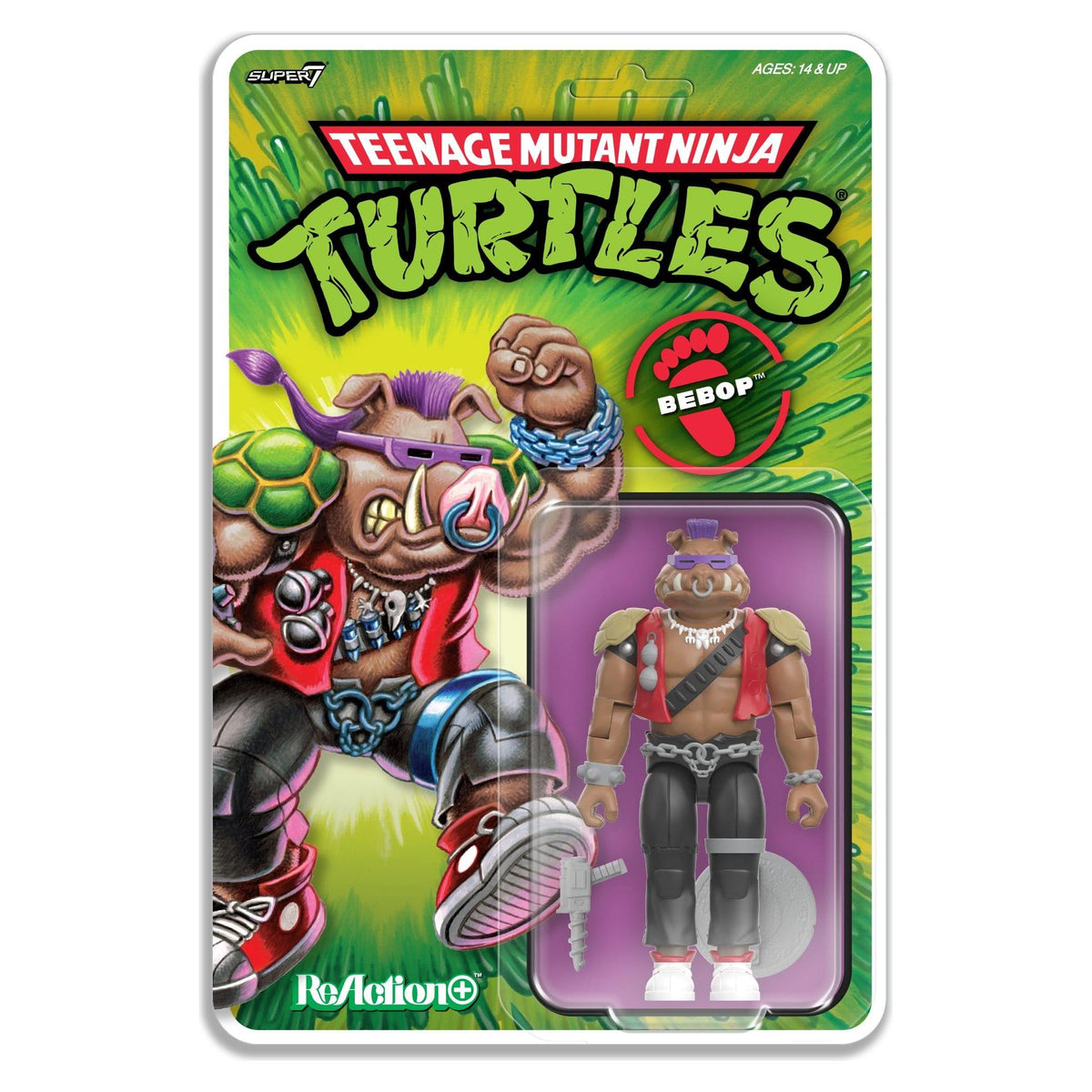 Super7 ReAction+ Teenage Mutant Ninja Turtles Bebop Action Figure PRE-ORDER