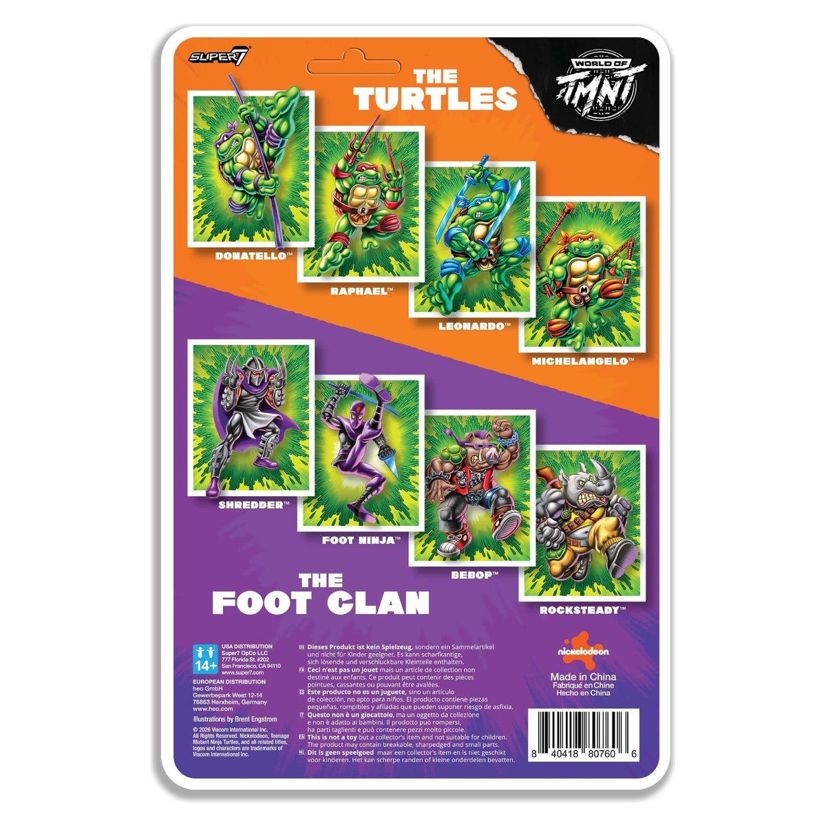 Super7 ReAction+ Teenage Mutant Ninja Turtles Leonardo Action Figure PRE-ORDER