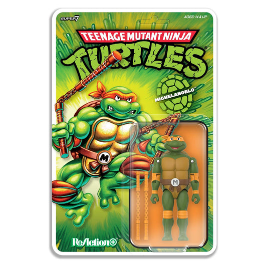 Super7 ReAction+ Teenage Mutant Ninja Turtles Michelangelo Action Figure PRE-ORDER