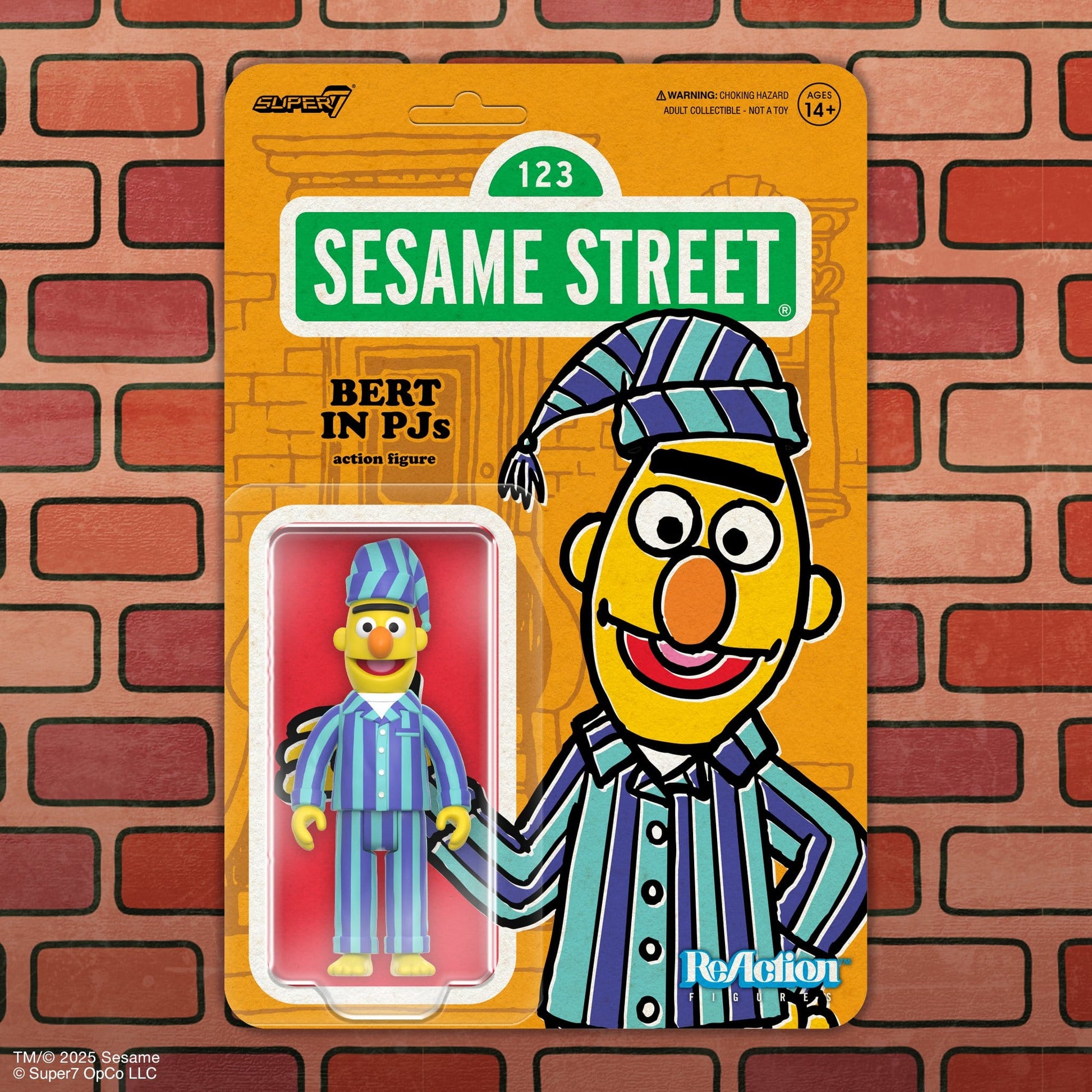 Super7 Sesame Street ReAction Action Figure Wave 6 - Bert (PJs) PRE-ORDER