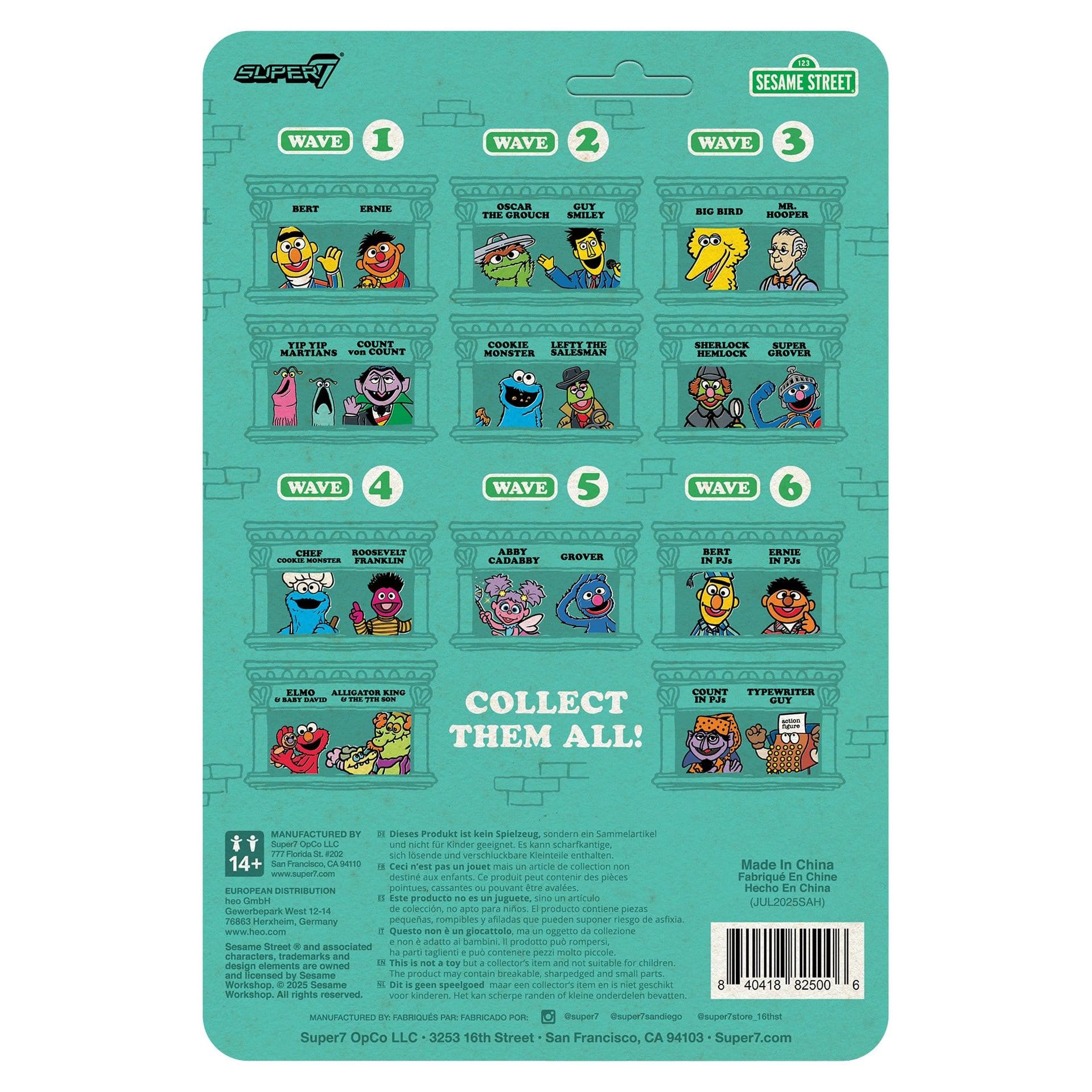 Super7 Sesame Street ReAction Action Figure Wave 6 - Ernie (PJs) PRE-ORDER