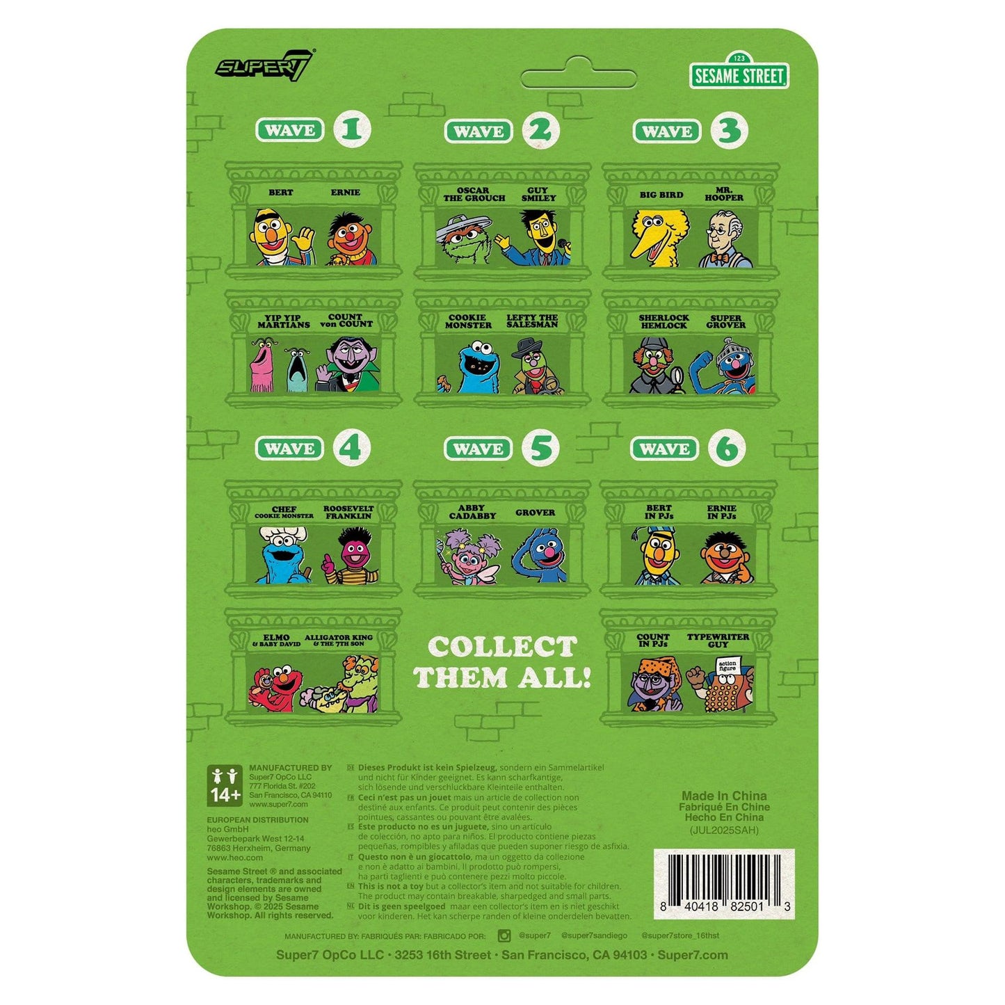 Super7 Sesame Street ReAction Action Figure Wave 6 - Typewriter Guy PRE-ORDER