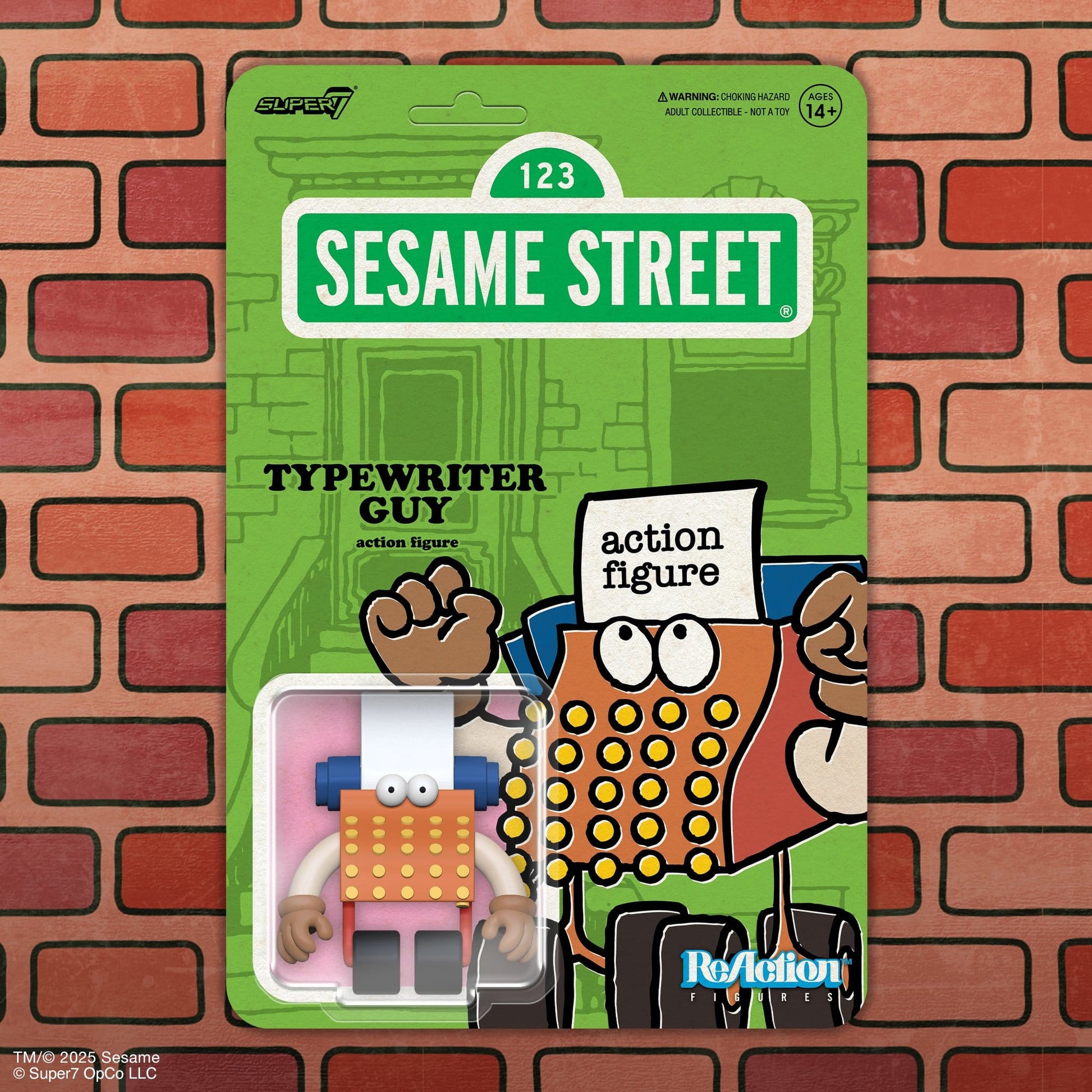 Super7 Sesame Street ReAction Action Figure Wave 6 - Typewriter Guy PRE-ORDER