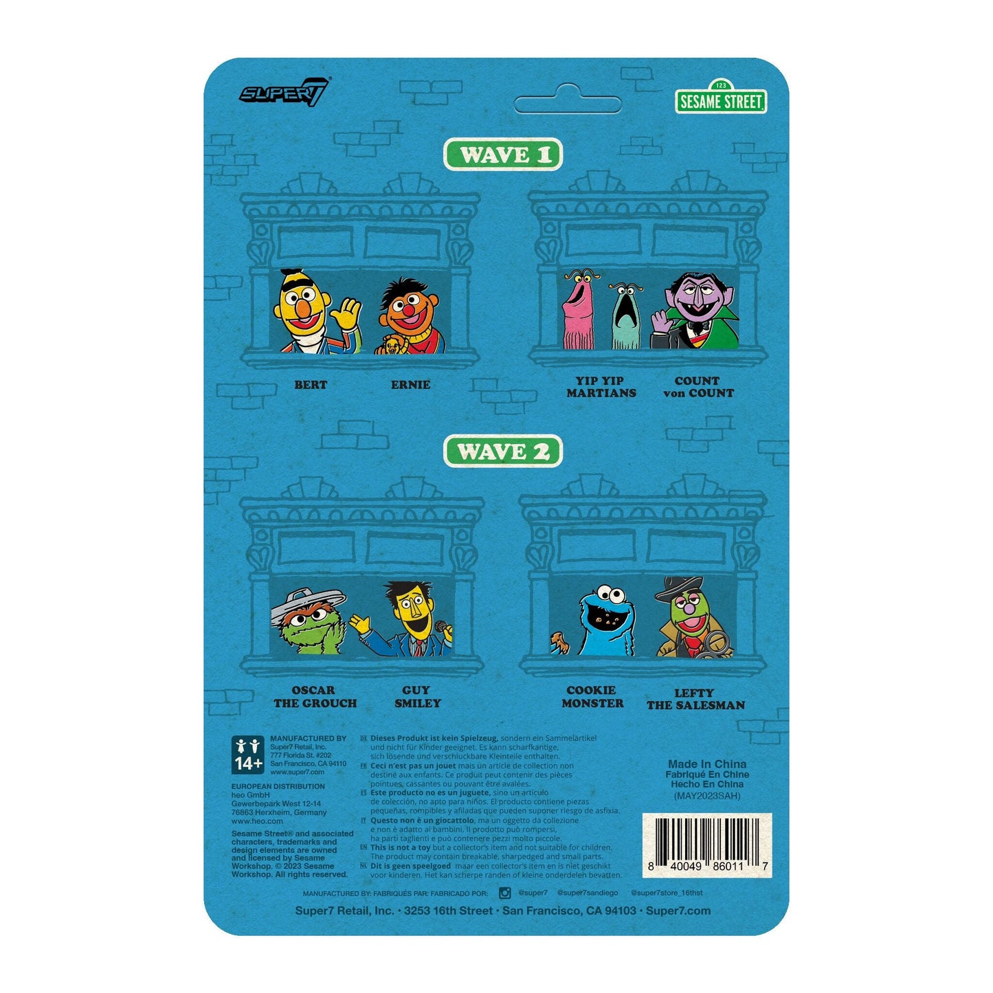 Super7 Sesame Street ReAction Wave 2 - Lefty The Salesman Action Figure PRE-ORDER