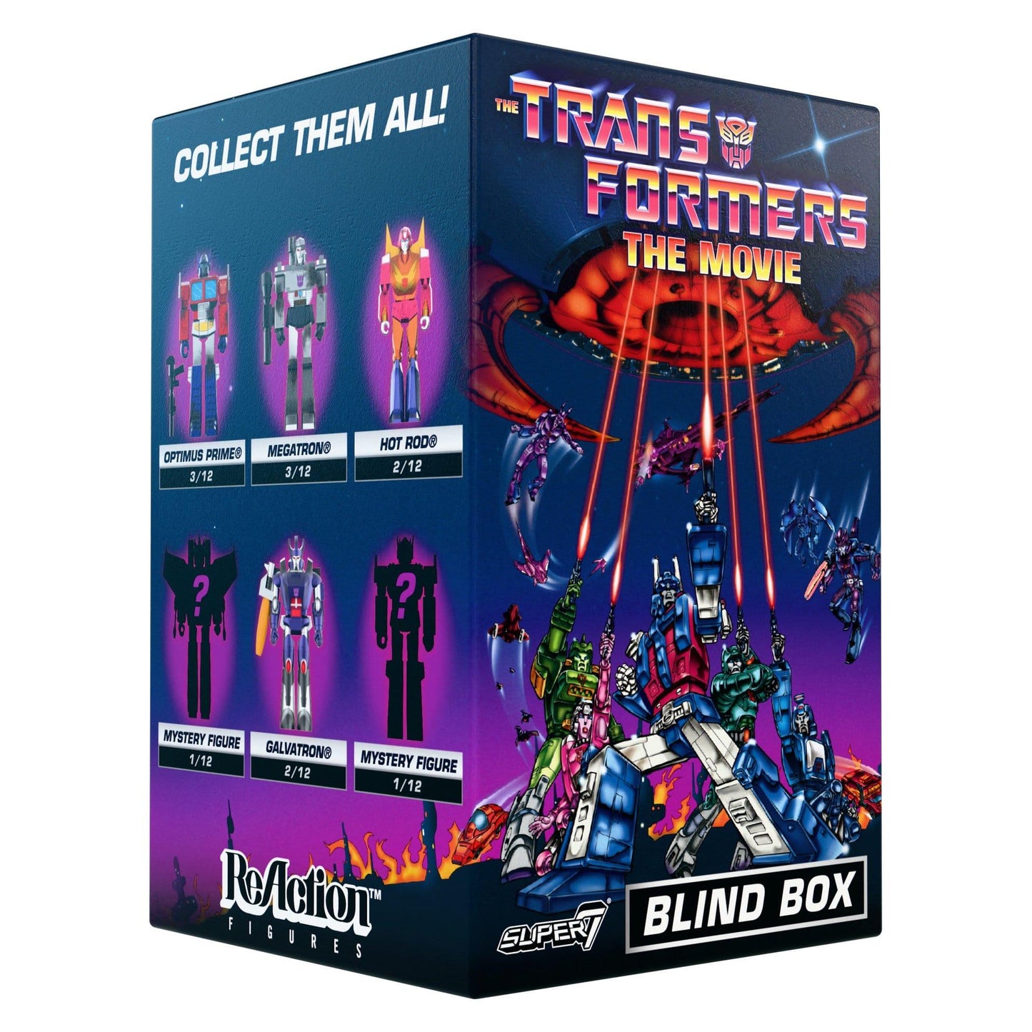 Super7 Transformers ReAction Wave 05 The Movie Blind Box Display Case (12) Action Figures PRE-ORDER