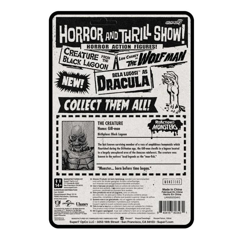 Super7 Universal Monsters ReAction+ Action Figure Wave 1 - Creature From The Black Lagoon PRE-ORDER
