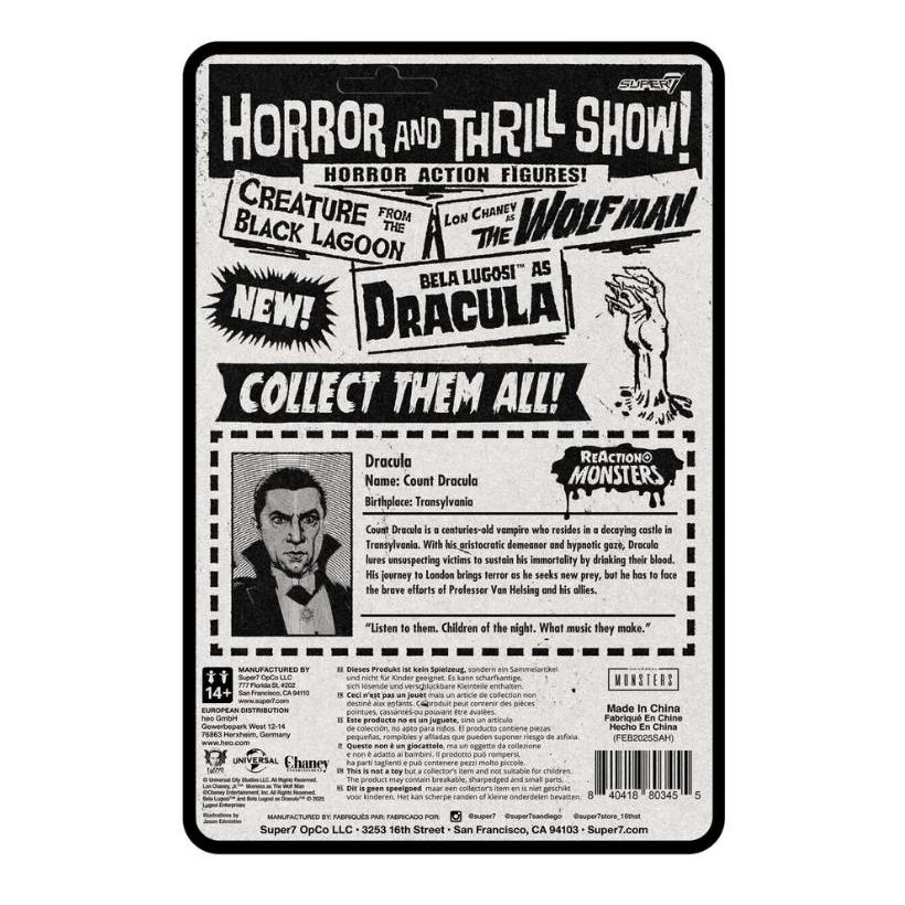 Super7 Universal Monsters ReAction+ Action Figure Wave 1 - Dracula PRE-ORDER