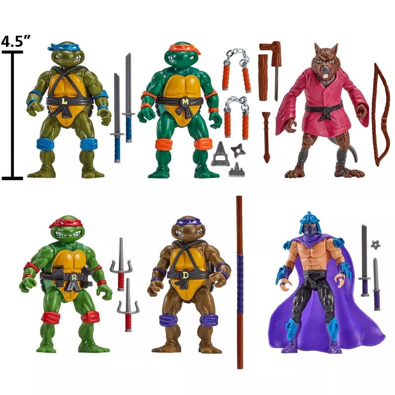 Teenage Mutant Ninja Turtles Classic Action Figures - 1988 Remastered 6-Pack Set (Target Exclusive)PRE-ORDER