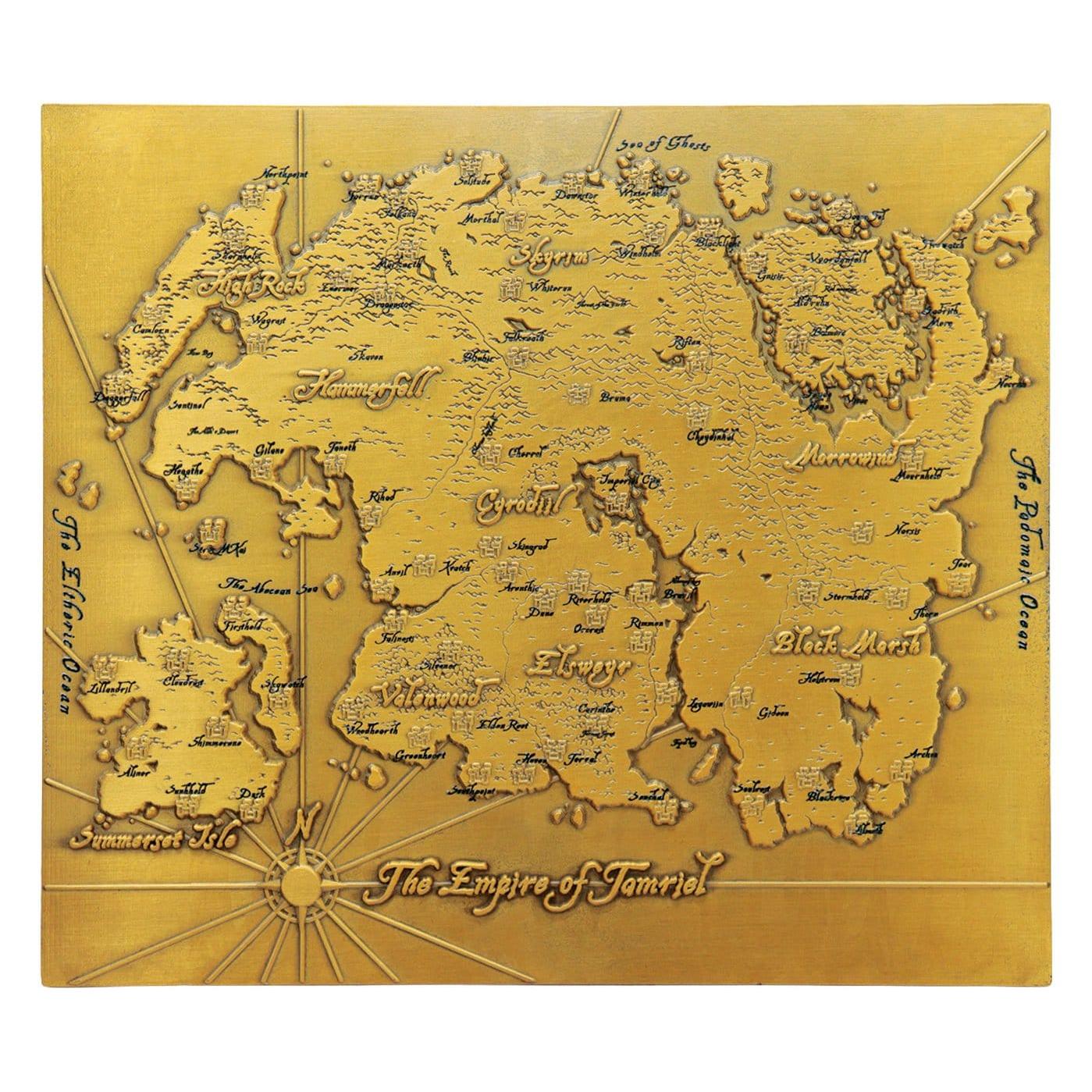 The Elder Scrolls Replica Metal Map of Tamriel Limited Edition PRE-ORDER