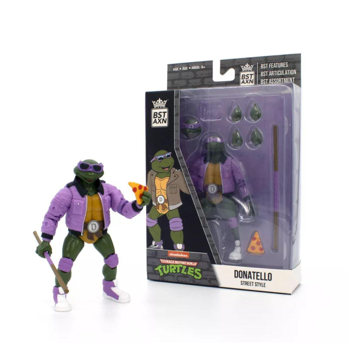 The Loyal Subjects BST AXN Teenage Mutant Ninja Turtles Street Gang Donatello Windbreaker Action Figure
