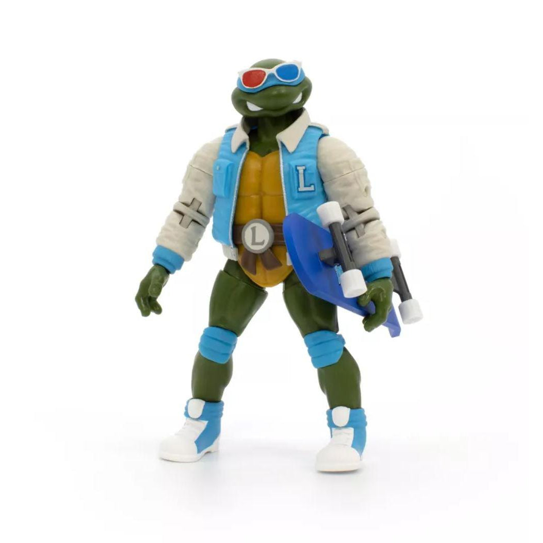 The Loyal Subjects BST AXN Teenage Mutant Ninja Turtles Street Gang Leonardo Letterman Jacket Action Figure